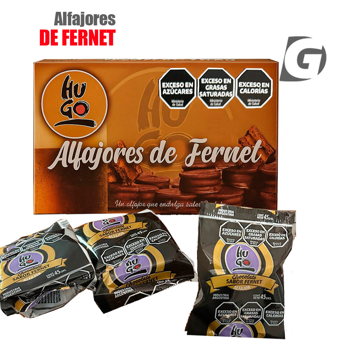 Alfajor Hugo sabor Fernet