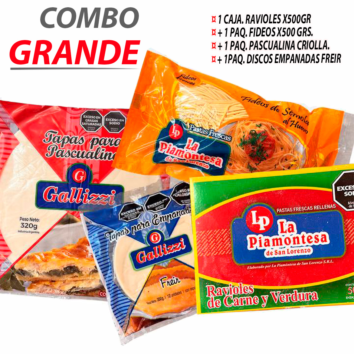 Combo Grande de pastas